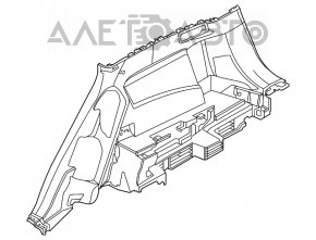 Обшивка арки правая Nissan Rogue 21-23 черная US built