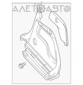 Capacul arcului drept Infiniti QX30 17- negru, zgârieturi