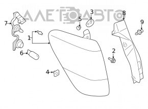 Elemente luminoase exterioare pentru aripa dreapta Subaru Forester 19- SK nou original OEM