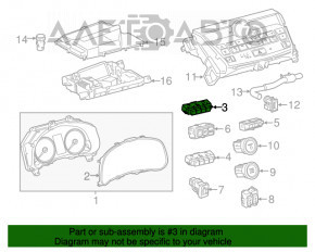 Blocul de butoane de pe panoul frontal al modelului Lexus NX300 NX300h 18-21 cu BSM și buton de deschidere a portbagajului