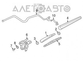 Matura trapezoidală cu motor spate pentru Chevrolet Equinox 18-21.