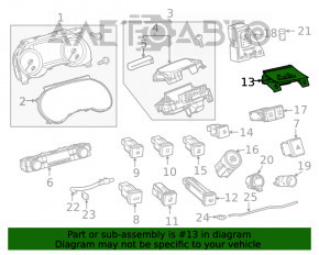 Butoanele de control al iluminării instrumentelor Toyota Highlander 20-22