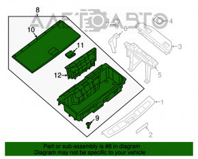 Tava portbagajului Infiniti JX35 QX60 13- negru