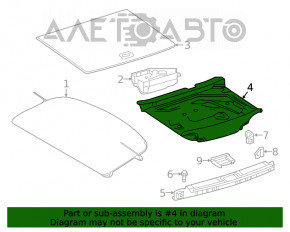 Capacul portbagajului pentru Infiniti QX30 17- negru.