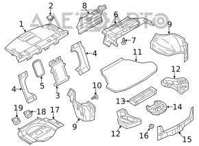 Cutie portbagaj centrala Infiniti Q50 14-