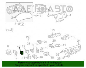 Butonul de dezactivare a controlului de stabilitate pentru Toyota Sienna 11-14