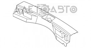 Capacul portbagajului Nissan Rogue 21-23 negru, construit în SUA