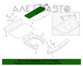 Capacul portbagajului Nissan Rogue Sport 17-19 în față.