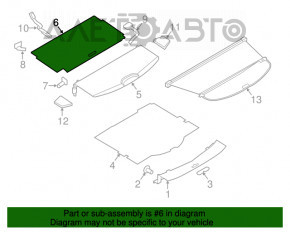 Capacul portbagajului din fata pentru Nissan Rogue 14-20 negru pentru 2 randuri, tip 2