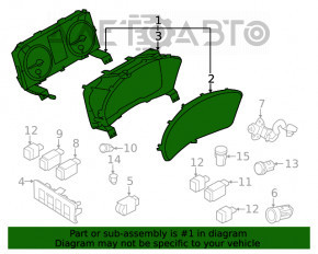 Щиток приборов Subaru Outback 20- Base