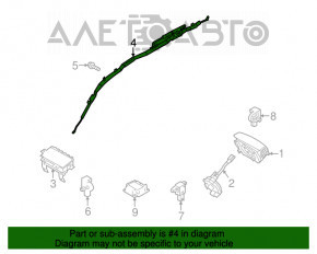 Perna de siguranță airbag, cortina laterală stânga Kia Sorento 10-15