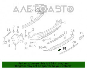 Capacul de remorcare pentru cârligul de tractare al barei spate a Nissan Rogue 21-23, negru, construit în SUA.