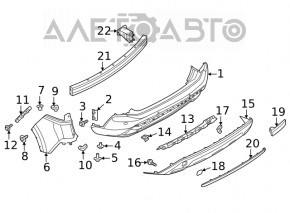 Amplificatorul pentru bara spate Nissan Rogue 21-23