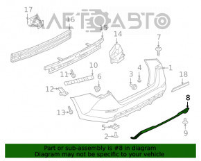 Moldura bara spate Nissan Sentra 20-