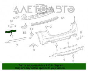 Absorbantul de impact al barei spate pentru Infiniti QX30 17- tip 2