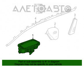 Airbag-ul de pasager din bordul Chevrolet Equinox 18-