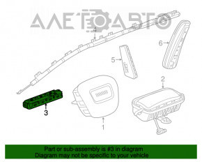 Подушка безопасности airbag коленная водительская левая Chevrolet Bolt 17