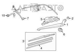 Трапеция дворников с моторчиком задняя Lexus RX350 RX450h 16-22