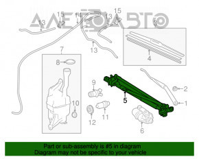 Matura trapezoidală cu motor pentru Lexus ES300h ES350 13-18