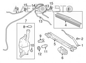 Matura trapezoidală cu motor pentru Lexus ES300h ES350 13-18