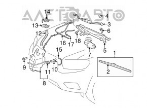 Трапеция дворников очистителя механизм Toyota Highlander 08-13