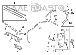 Matura trapezoidală cu motor pentru Lexus NX200t NX300 NX300h 15-21