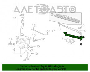 Matura de curățare a parbrizului trapezoidal pentru Lexus GX470 03-09, nou, original OEM, fără motor