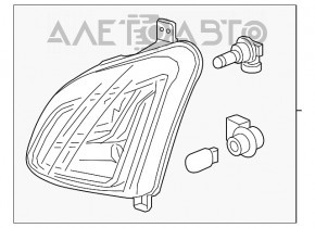 Поворотник левый Chevrolet Equinox 18-21 с ПТФ