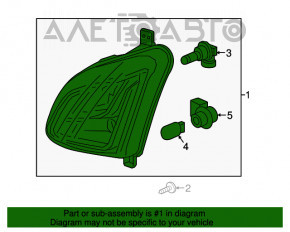 Semnalizator dreapta Chevrolet Equinox 18-21 cu DRL