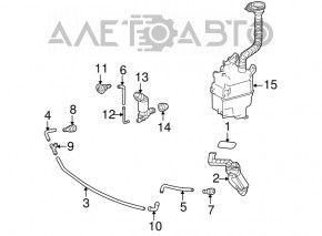 Форсунка омывателя фары правая Lexus RX350 RX450h 10-15 OEM