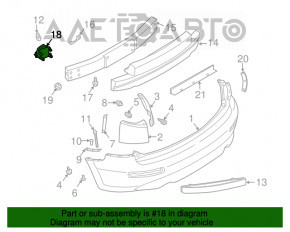 Suportul amplificatorului pentru bara spate dreapta Infiniti FX35 FX45 03-08