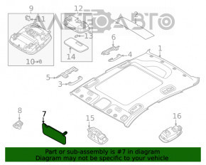 Capota stângă a Hyundai Sonata 20 - gri închis, sub panoramă