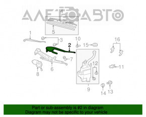 Поводок дворника левый Lexus RX300 RX330 RX350 RX400H 04-09