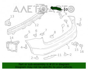 Suportul pentru bara spate stânga Nissan Rogue Sport 17-19, nou, original OEM.