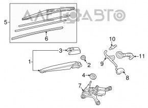 Ștergător spate pentru Lexus NX200t NX300 NX300h 15-21