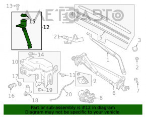 Gâtul rezervorului de lichid de parbriz cu capac Toyota Highlander 20- nou original OEM