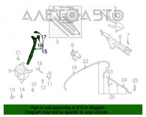 Gâtul rezervorului de spălare a parbrizului pentru Lexus RX300 98-03 cu capac