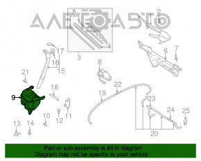 Бачок омывателя Lexus RX300 98-03 с горловиной и датчиком