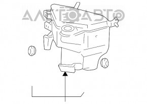 Бачок омывателя Lexus GX470 03-09 без горловины и датчика