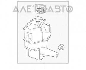 Rezervorul de spălare a parbrizului Toyota Camry v70 18- fără gât, nou, original OEM