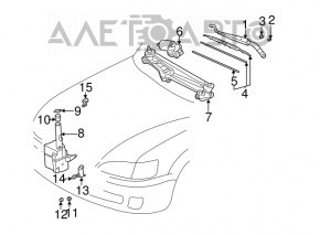 Capacul rezervorului de spălare a parbrizului Toyota Camry v30 2.4