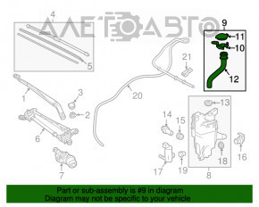 Duza de spalator parbriz Lexus NX200t NX300 NX300h 15-21 cu capac nou OEM original