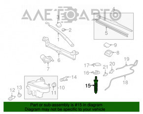 Горловина бачка омывателя LEXUS GS 300/350/430/460/450H 06-11 с крышкой