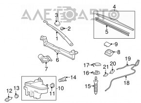 Duza de spalator parbriz Lexus IS250 IS300 IS350 06-13 cu capac