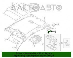 Manerul plafonului din față dreapta Hyundai Azera 12-17, bej.