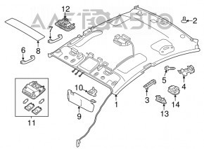 Ручка потолка передняя правая Kia Forte 4d 14-18