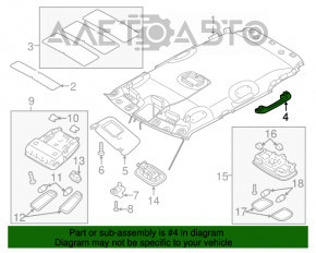 Ручка потолка задняя правая Kia Soul 14-19 серая