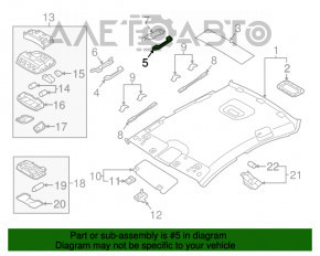 Ручка потолка задняя правая Hyundai Sonata 18-19 черная