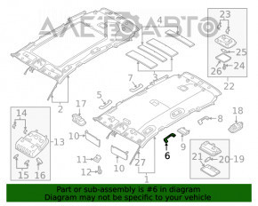 Ручка потолка передняя левая Hyundai Santa FE 19- серая