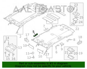 Ручка потолка передняя правая Hyundai Santa FE 19- серая